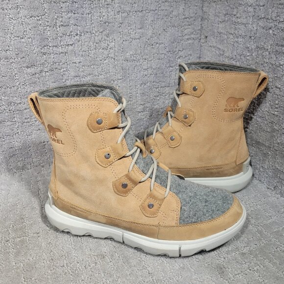 Sorel Explorer II Joan Felt NL4460-253 Women's Size 8.5 Camel WP Winter Boots - Picture 3 of 10